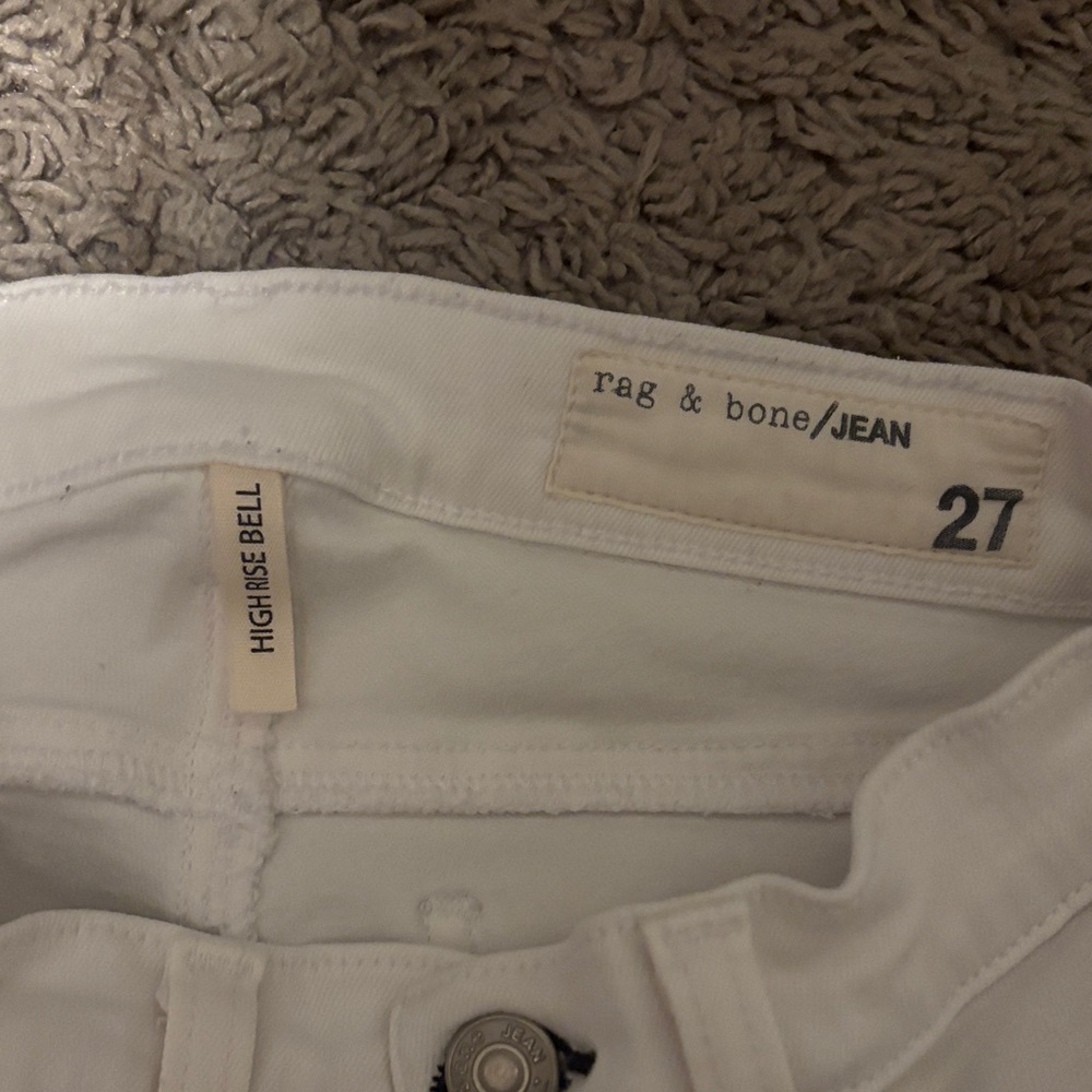 Rag & Bone High-Rise White Jeans - Picture 2 of 4